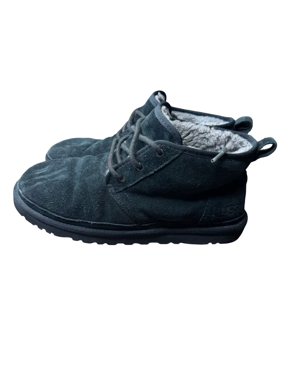 ✨ UGG Neumel Chukka Boots Black Suede Sheepskin Lined Men’s Size 11 🖤